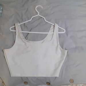 white satin crop